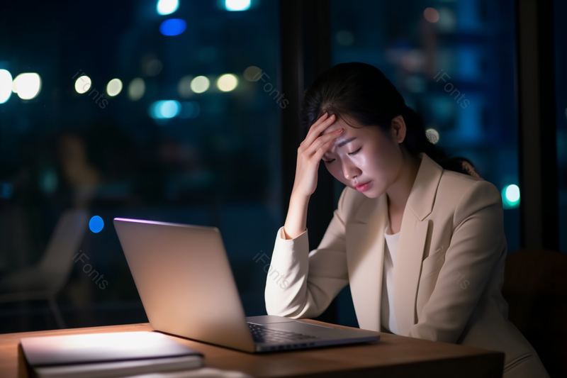 商务女士办公室加班辛苦工作,高清,摄影图,摄影图片,图片大全,摄影图免费下载